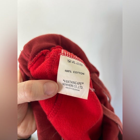BAPE (A BATHING APE) Red Camo Sweatpants Medium - Picture 11 of 13